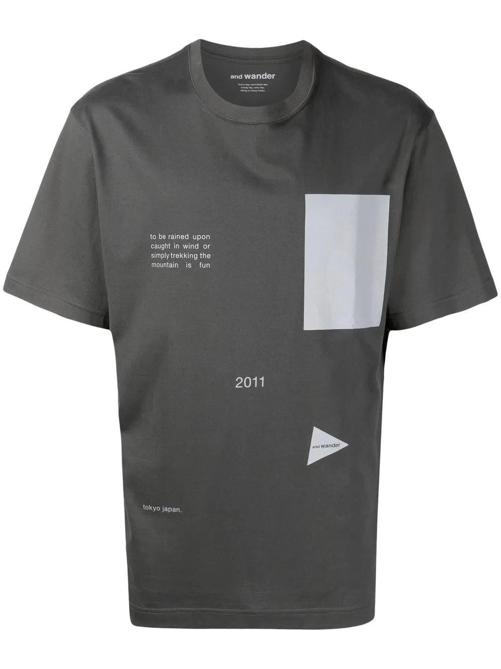 

and Wander logo-print cotton T-shirt - Grey