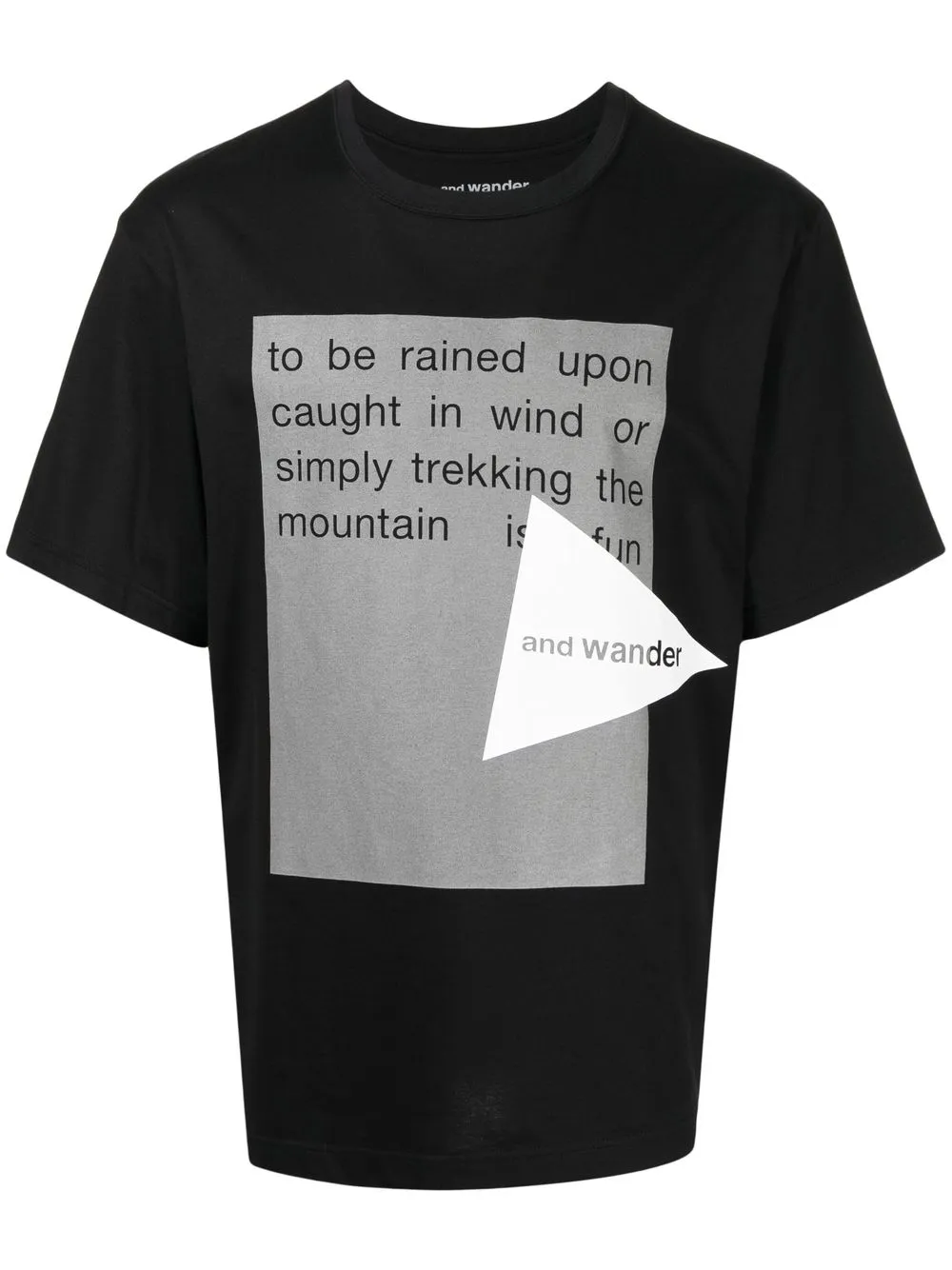 

and Wander playera con logo estampado - Negro