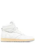 RHUDE high-top panelled sneakers - White