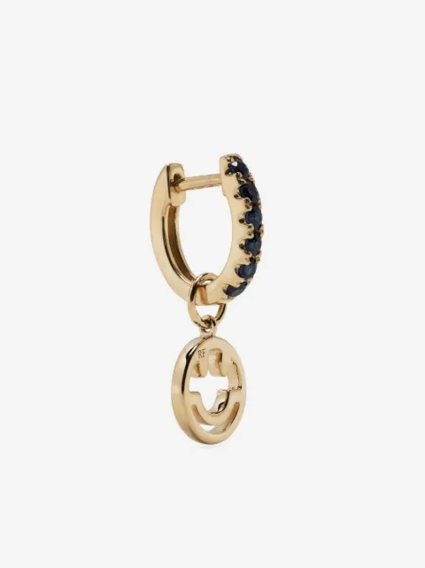 Roxanne First créole Smiley en or 14ct sertie de saphir