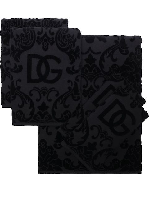 Dolce & Gabbana Barocco logo-jacquard towels (set of 5)