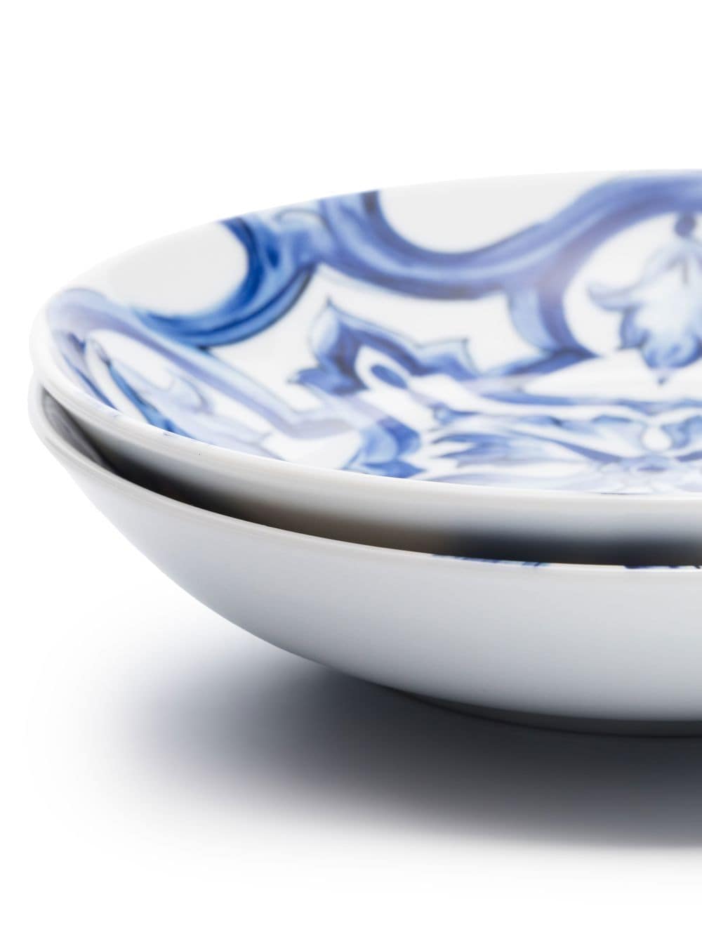 Set de 2 platos llanos de porcelana en azul - Dolce Gabbana Casa