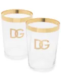 Dolce & Gabbana logo-print drinking glasses (set of two) - Neutrals