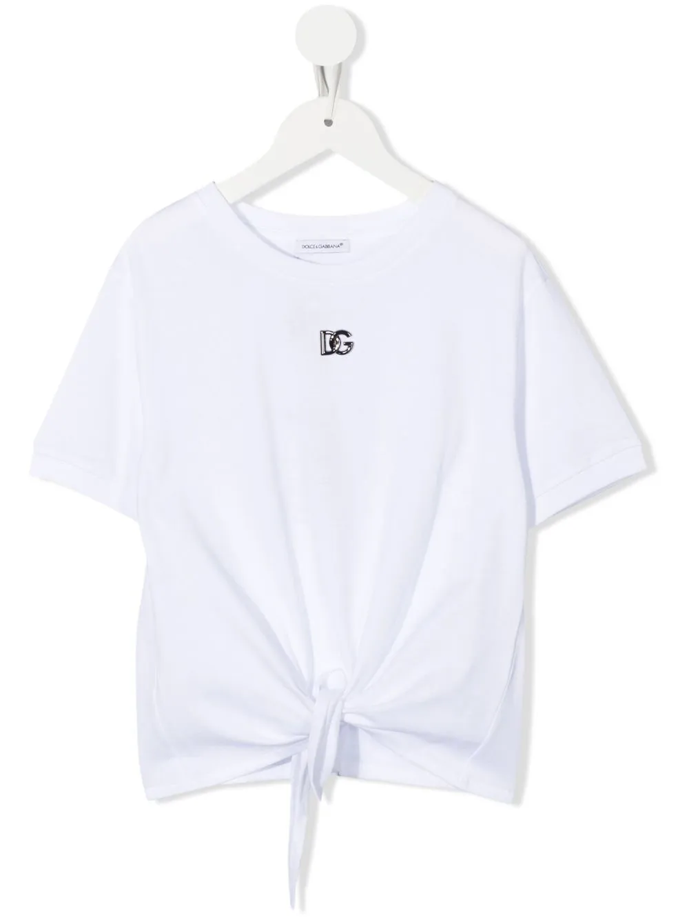 

Dolce & Gabbana Kids playera con placa del logo - Blanco