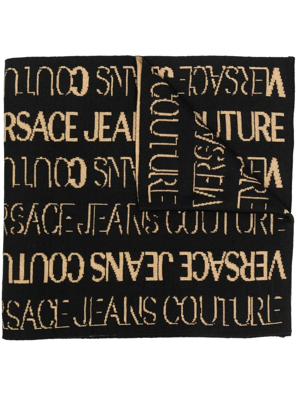 

Versace Jeans Couture mascada con logo estampado - Negro