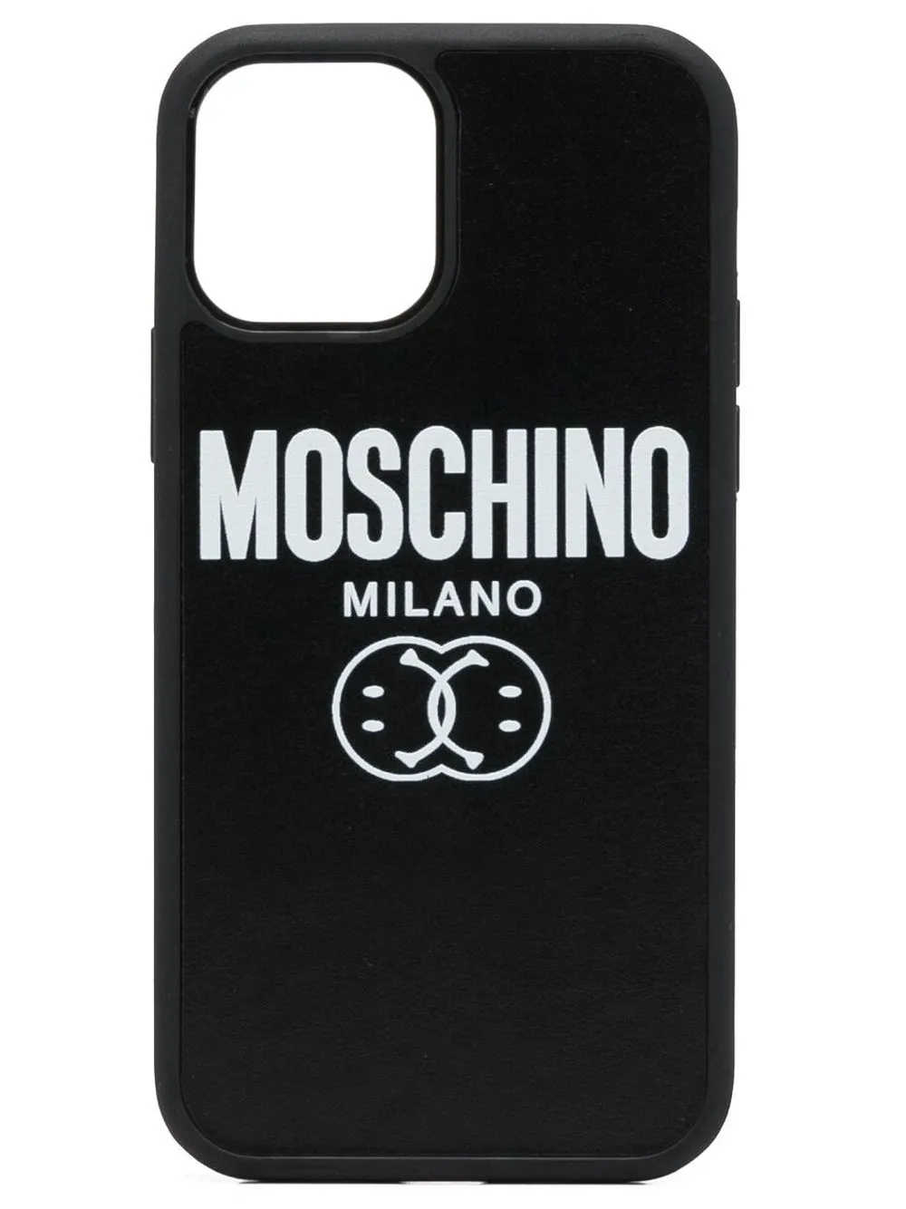 

Moschino logo-print detail Iphone 12 case - Black