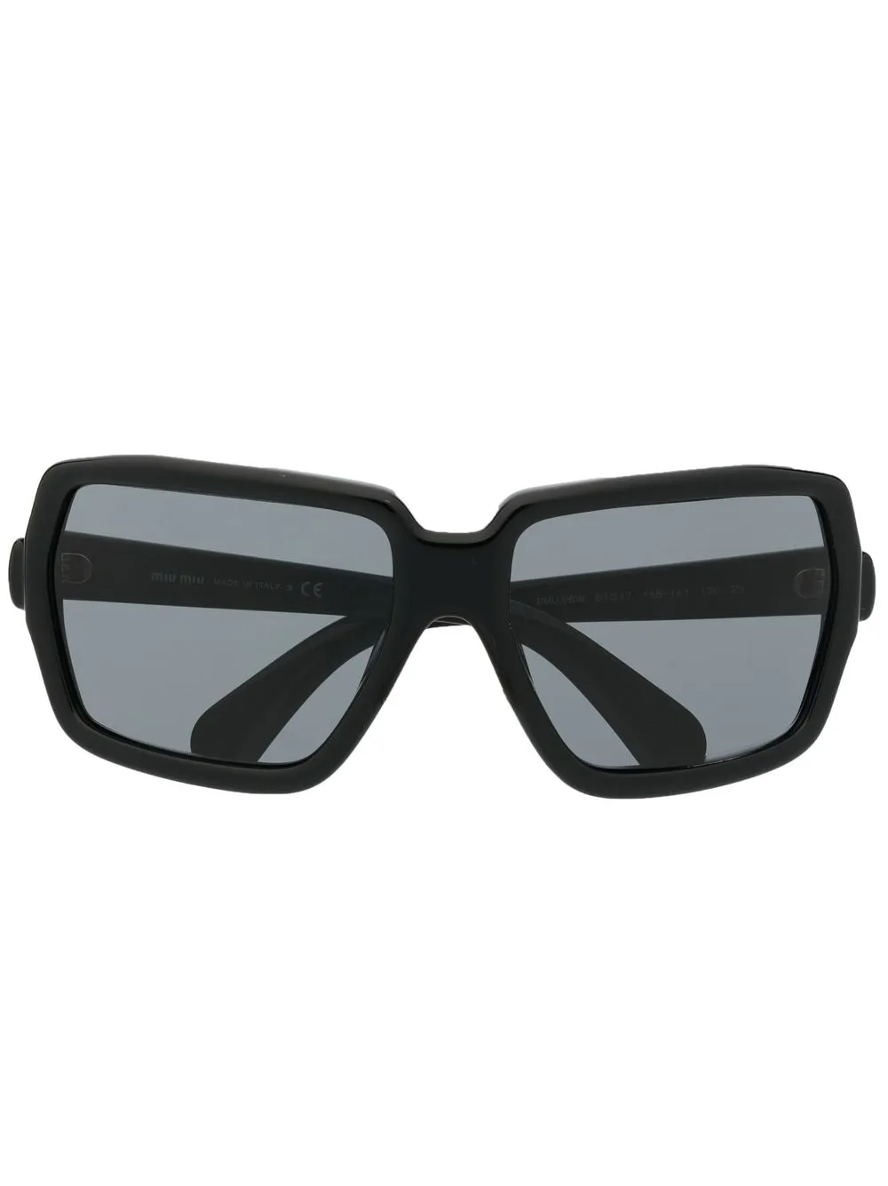 

Miu Miu Eyewear logo rectangle sunglasses - Black