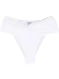 La Reveche Amelie ruched bikini bottoms - White
