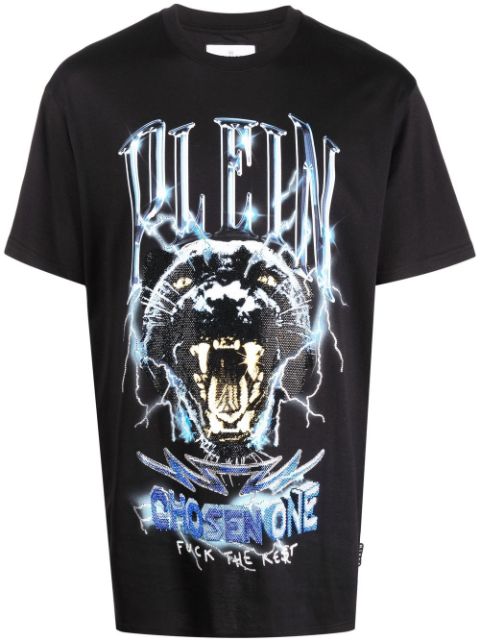 Philipp Plein rhinestone graphic print T-shirt Men