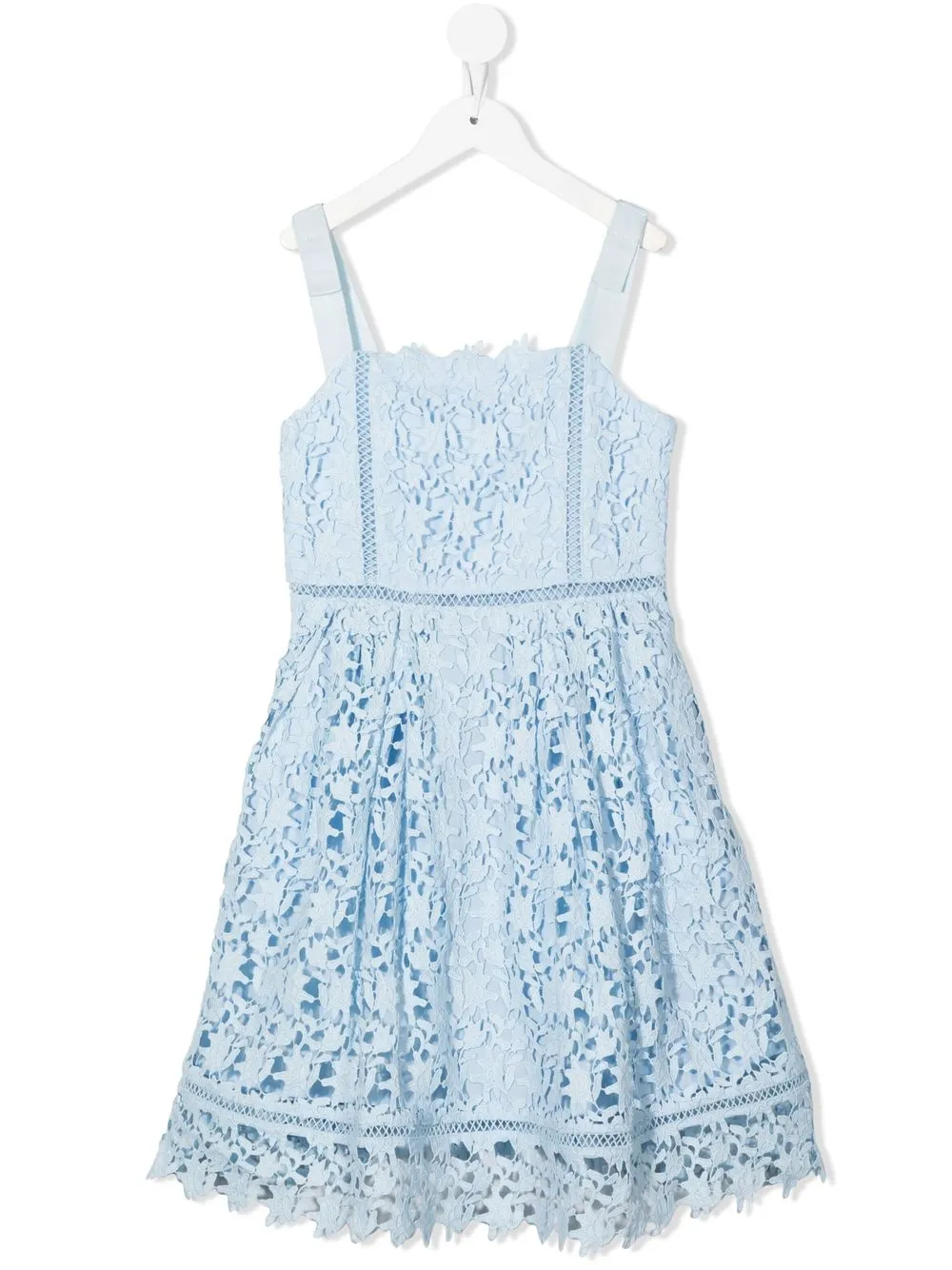 

Self-Portrait Kids vestido floral con corte imperio - Azul