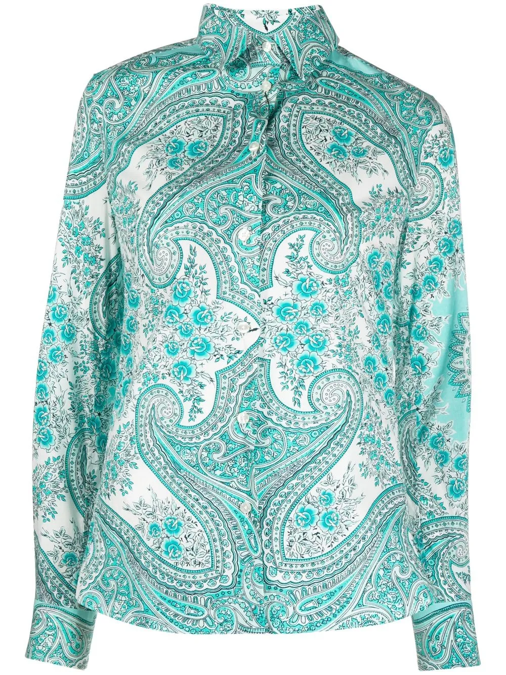 

ETRO camisa con estampado de cachemira - Azul
