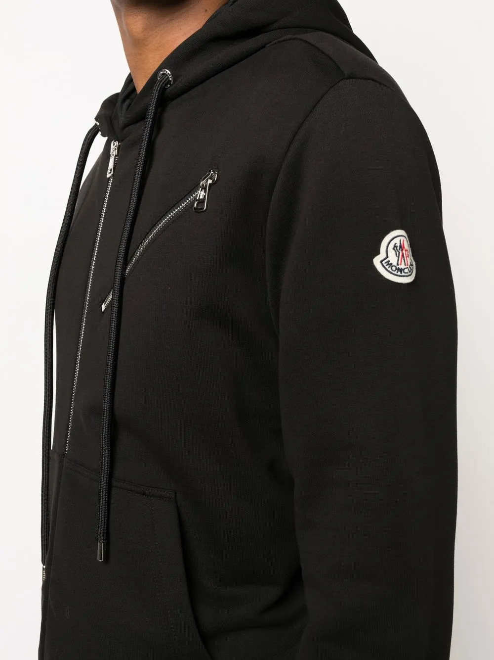 美品 モンクレール MONCLER パーカー 2022年 HOODIE ZIP ジップアップ 裏フリース トップス メンズ M オレンジ