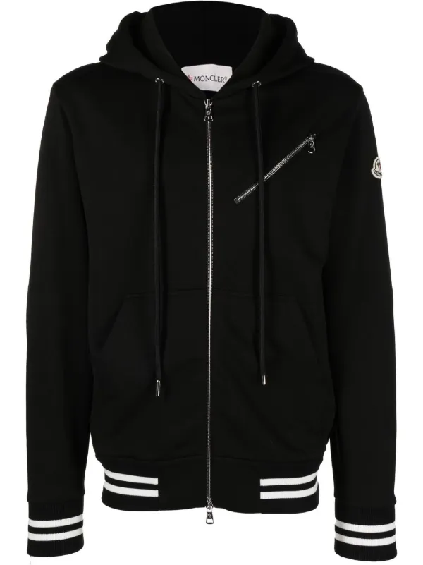 Moncler black hot sale zip hoodie