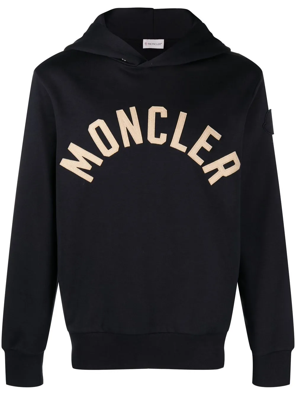 

Moncler logo long-sleeve hoodie - Blue