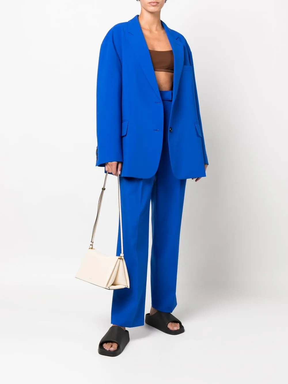 The Frankie Shop Broek met krijtstreep - Blauw