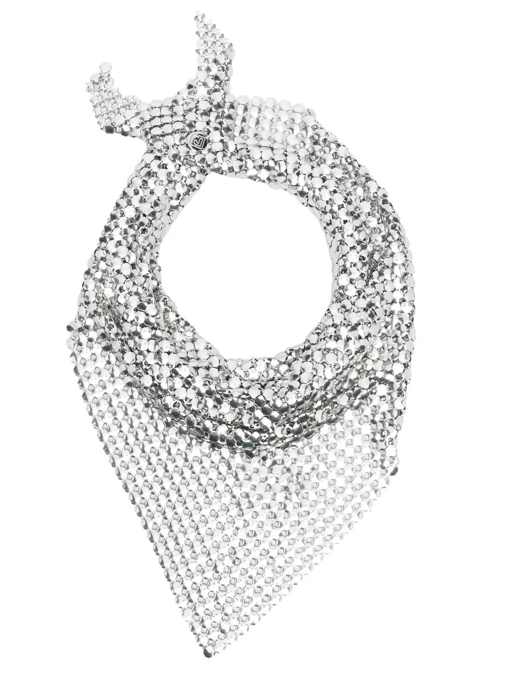 

Paco Rabanne aluminium link-detail scarf - Silver