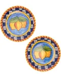 Dolce & Gabbana Carretto-print dessert plates (set of two) - Blue