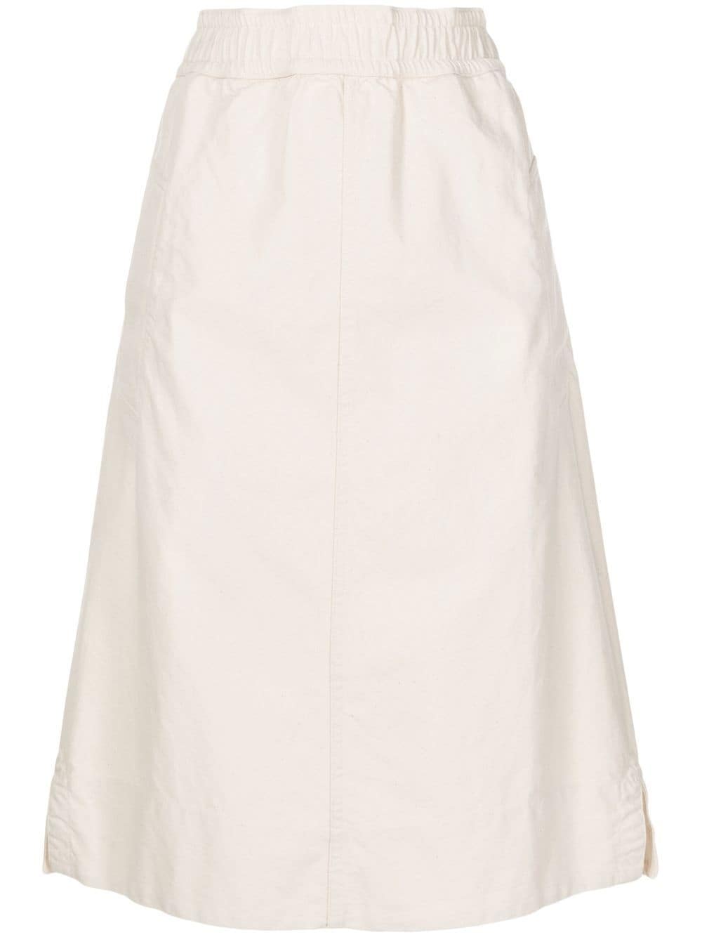 Margaret Howell Kit Cotton-twill Midi Skirt In White | ModeSens