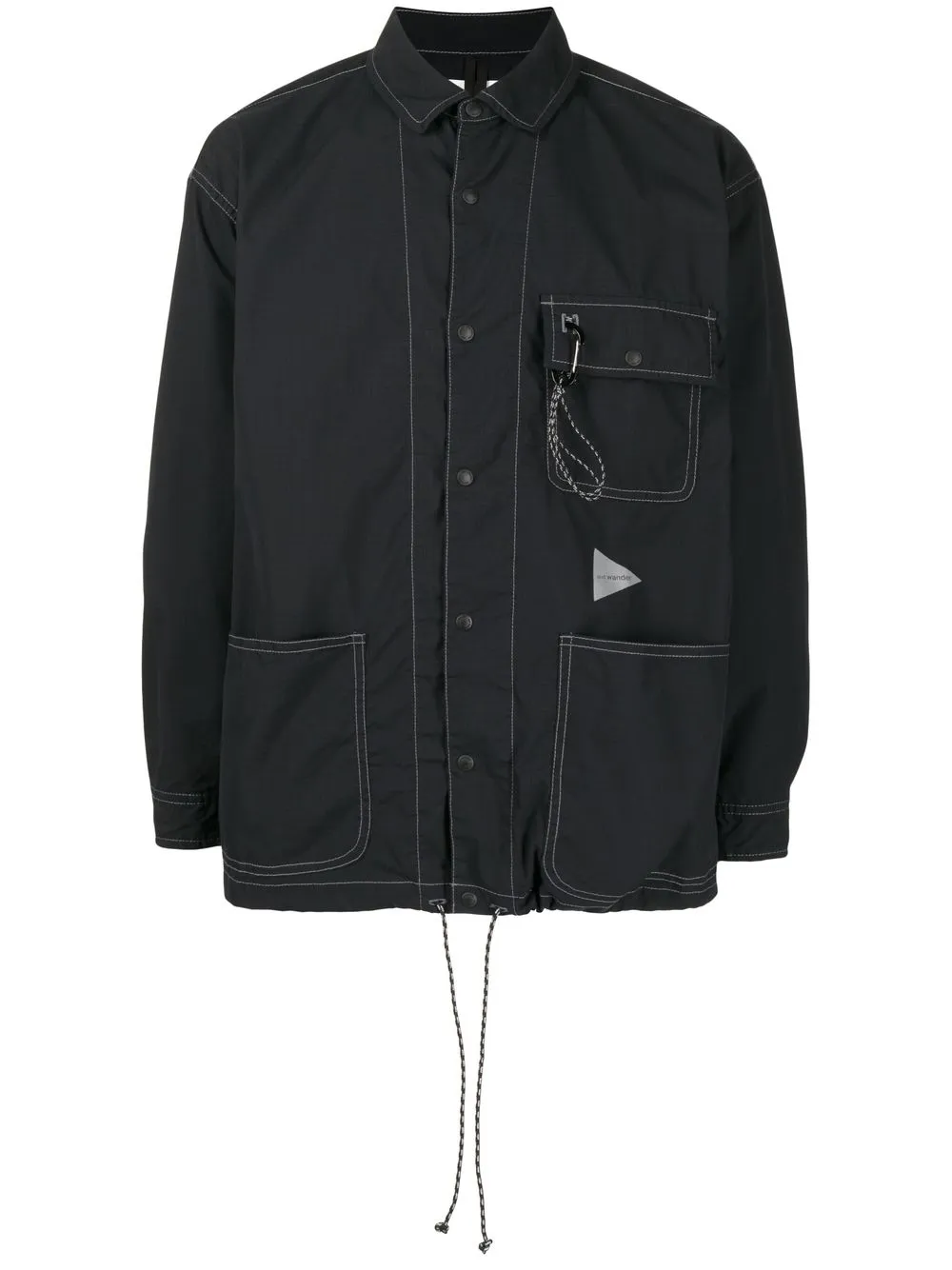 

and Wander flap-pocket long-sleeve shirt - Black