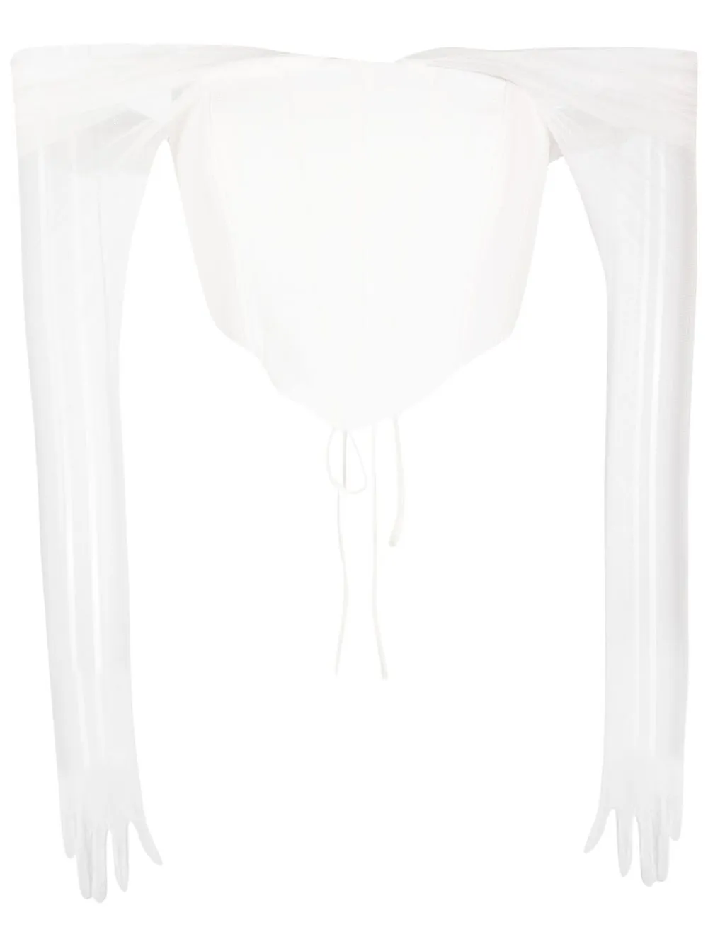 

MANURI strapless silk corset top - White