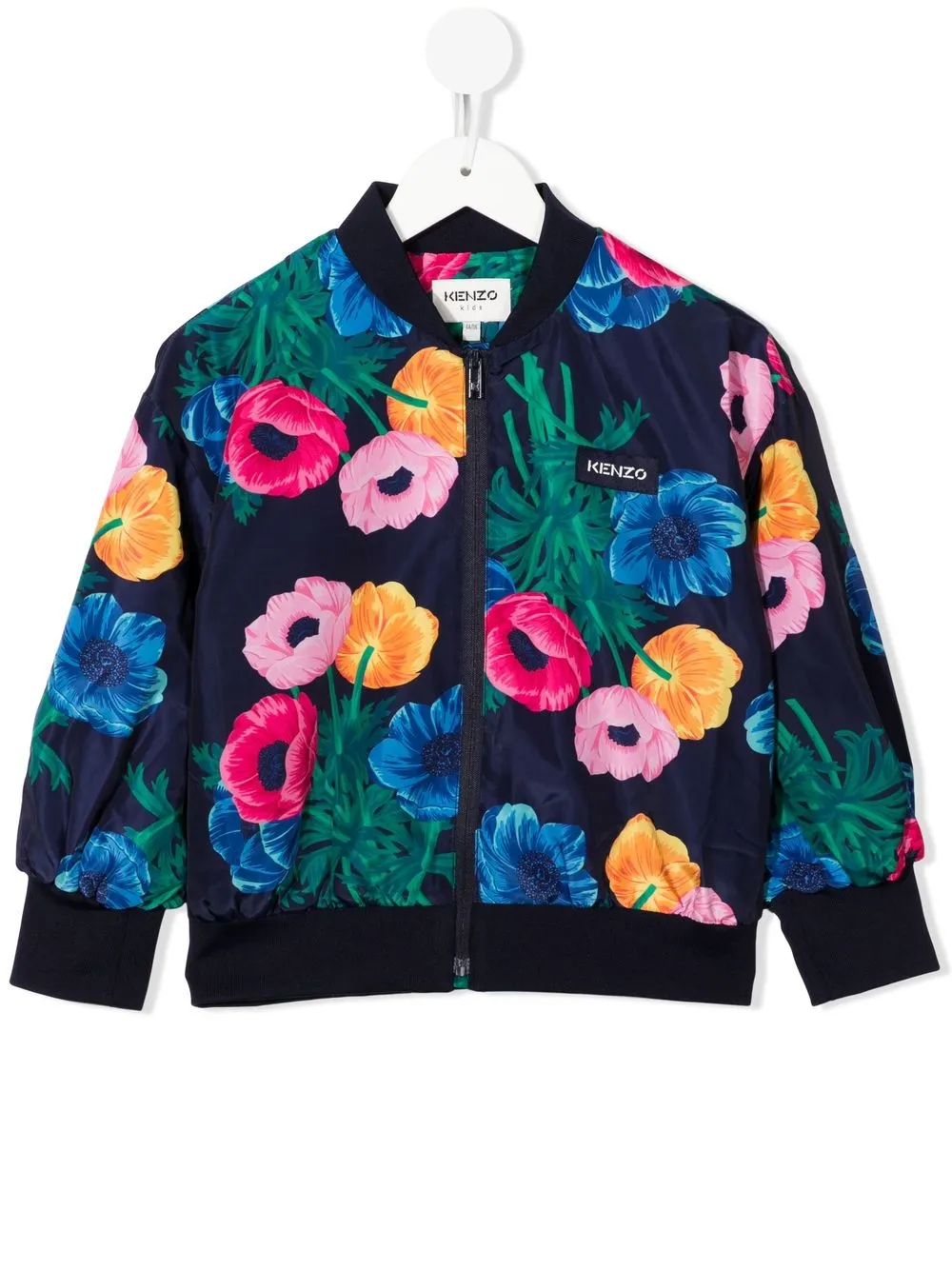 

Kenzo Kids chamarra bomber con estampado floral - Azul