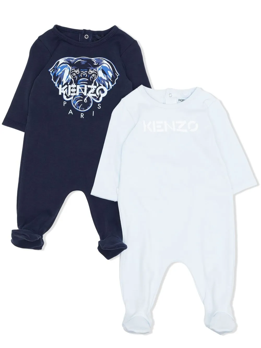 

Kenzo Kids pack de mameluco con logo estampado - Azul