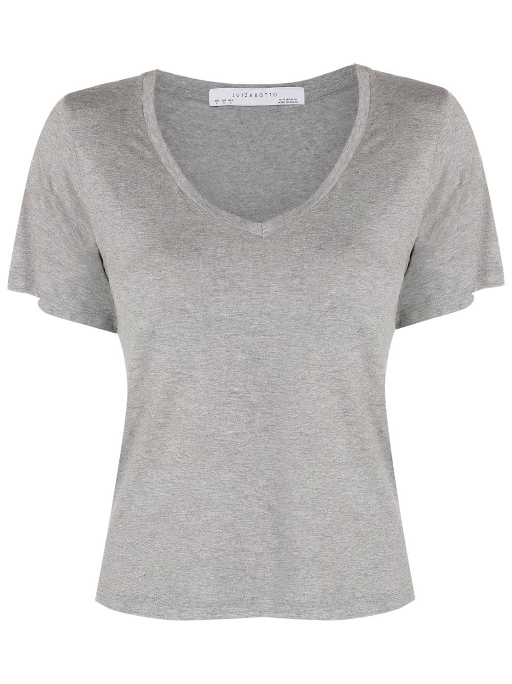 Luiza Botto T-shirt Mit V-ausschnitt In Grey