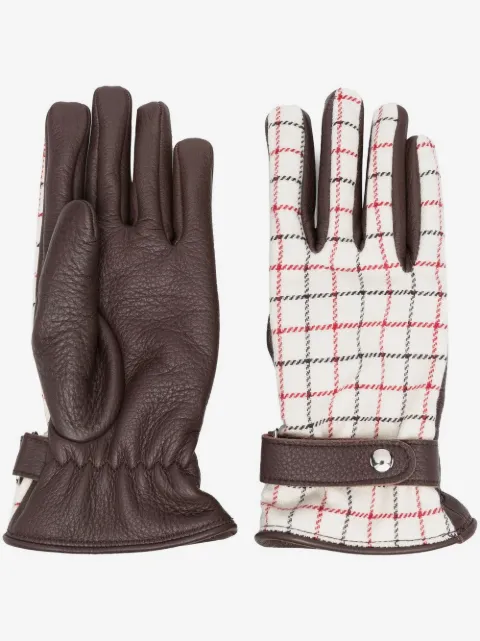 Maison Margiela check-pattern leather gloves