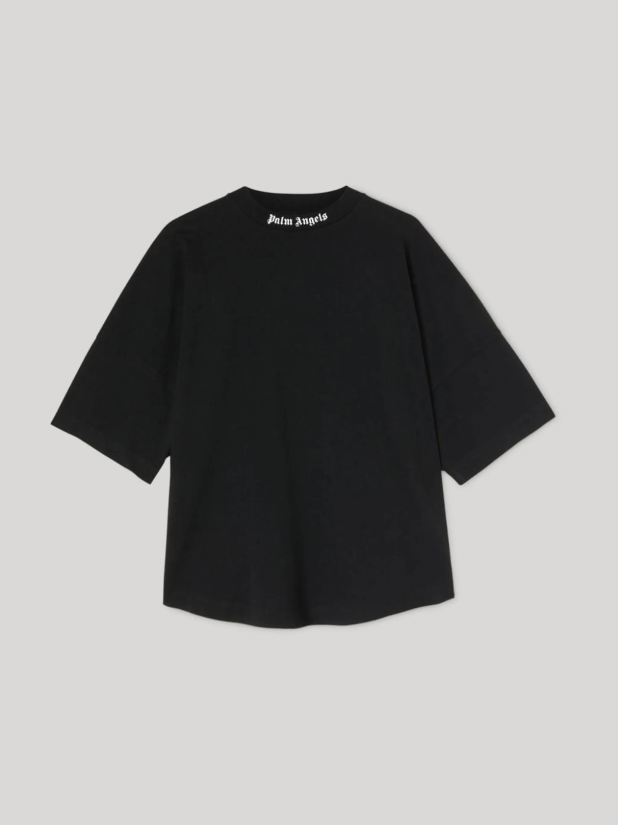 Logo Oversized Cotton T Shirt in Black - Palm Angels