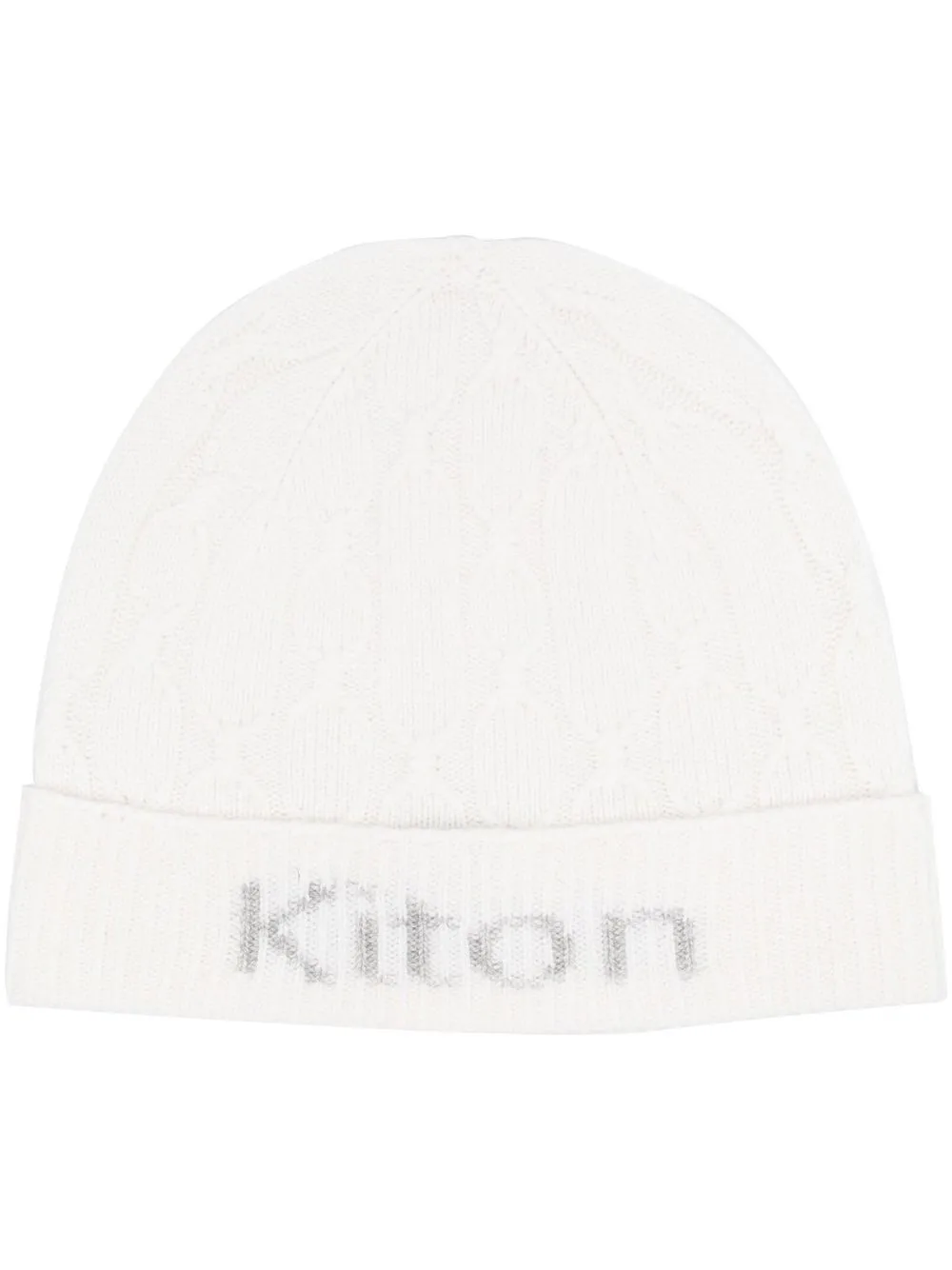 

Kiton boina tejido en intarsia - Blanco