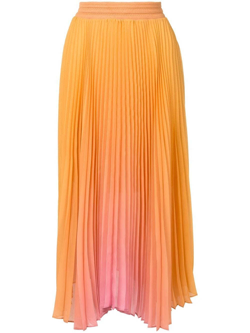Cecilia Prado pleated ombré-effect skirt - Orange