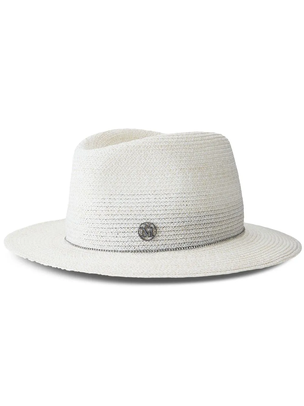 

Maison Michel sombrero fedora Andre tejido - Blanco