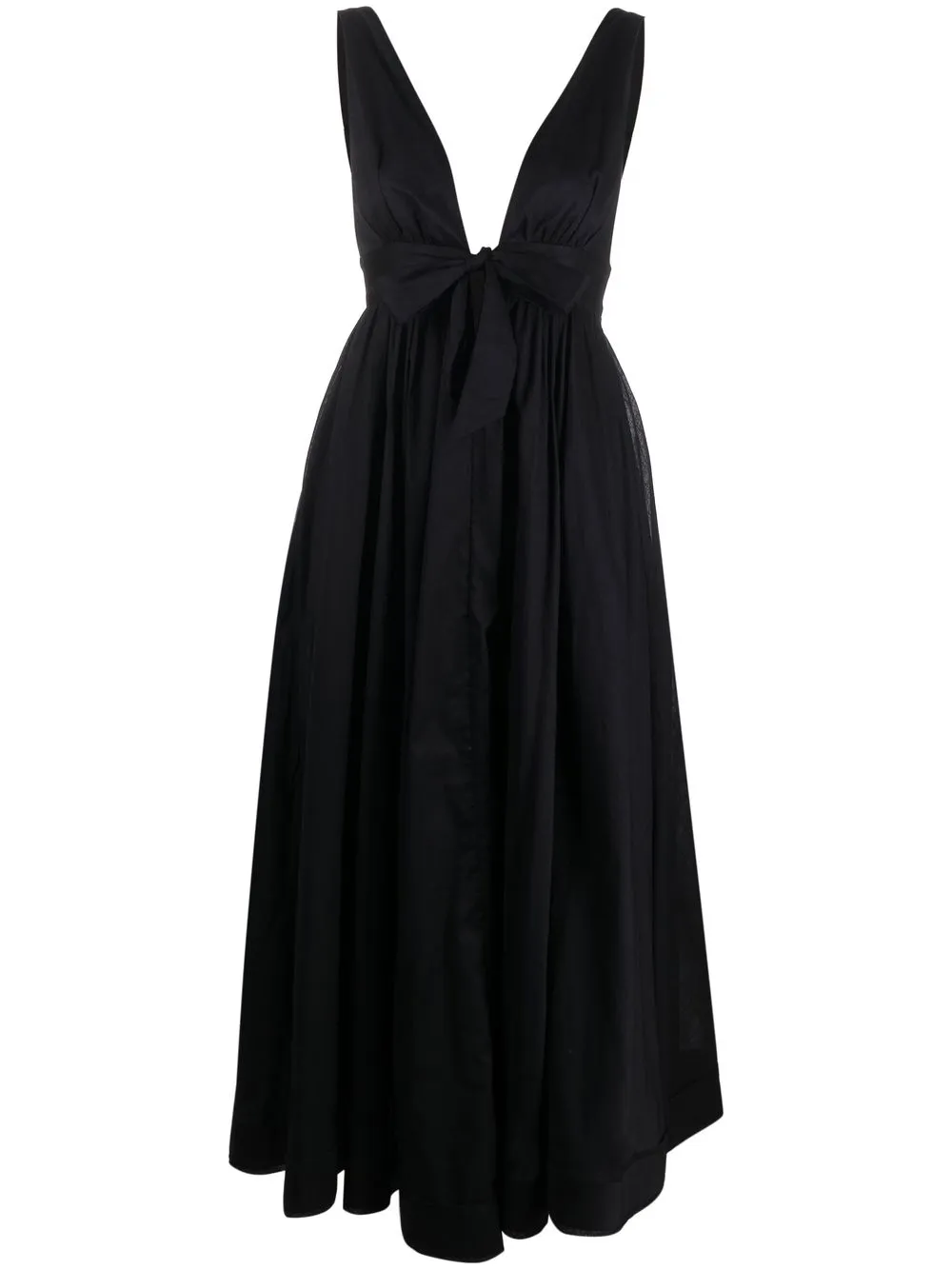 

ZIMMERMANN vestido midi con cuello en V - Negro