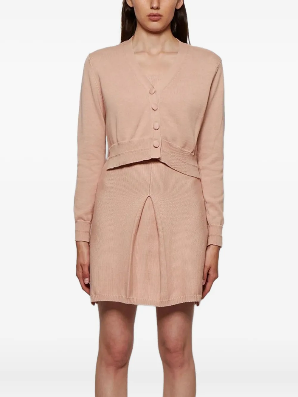 Alexandra Golovanoff Therese V-neck Cardigan In Pink