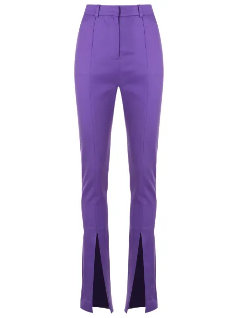 Andrea Bogosian high-waist front slit trousers