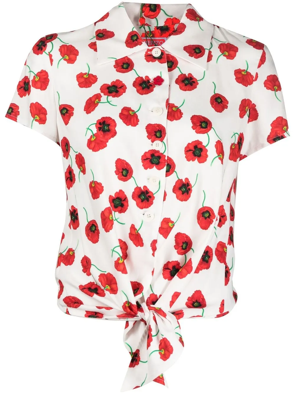 

Kenzo camisa con estampado floral - Blanco