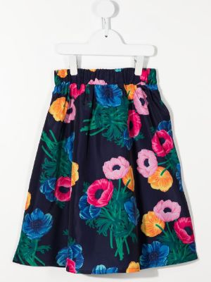 Floral-print ruffled skirt Farfetch Girls Clothing Skirts Printed Skirts Blue 