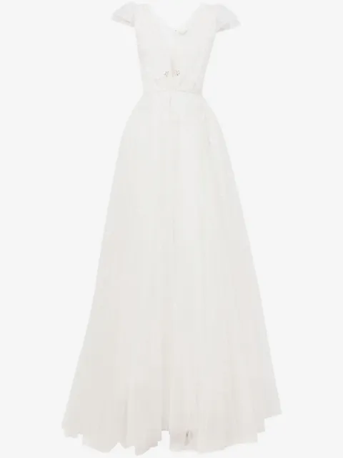 Jenny Packham vestido de fiesta de tul bordado con lentejuelas