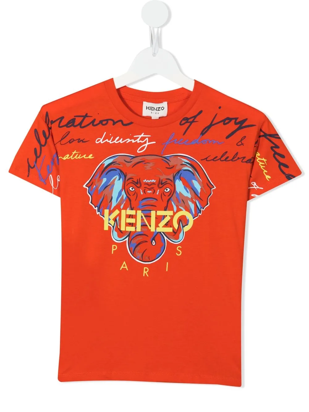 

Kenzo Kids playera con animal print - Naranja