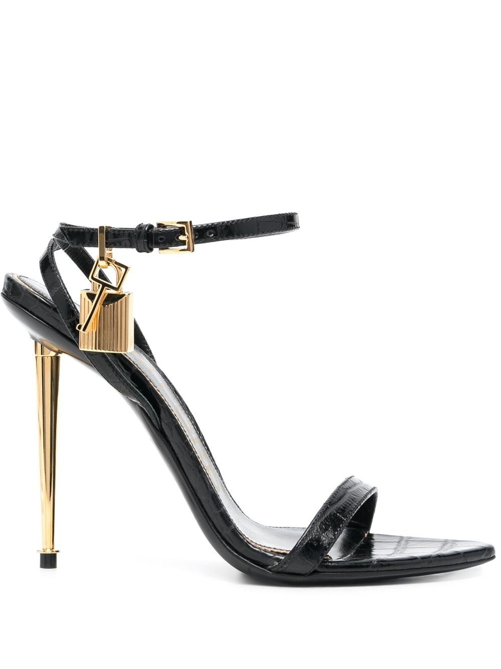 

TOM FORD padlock-detail 120mm sandals - Black