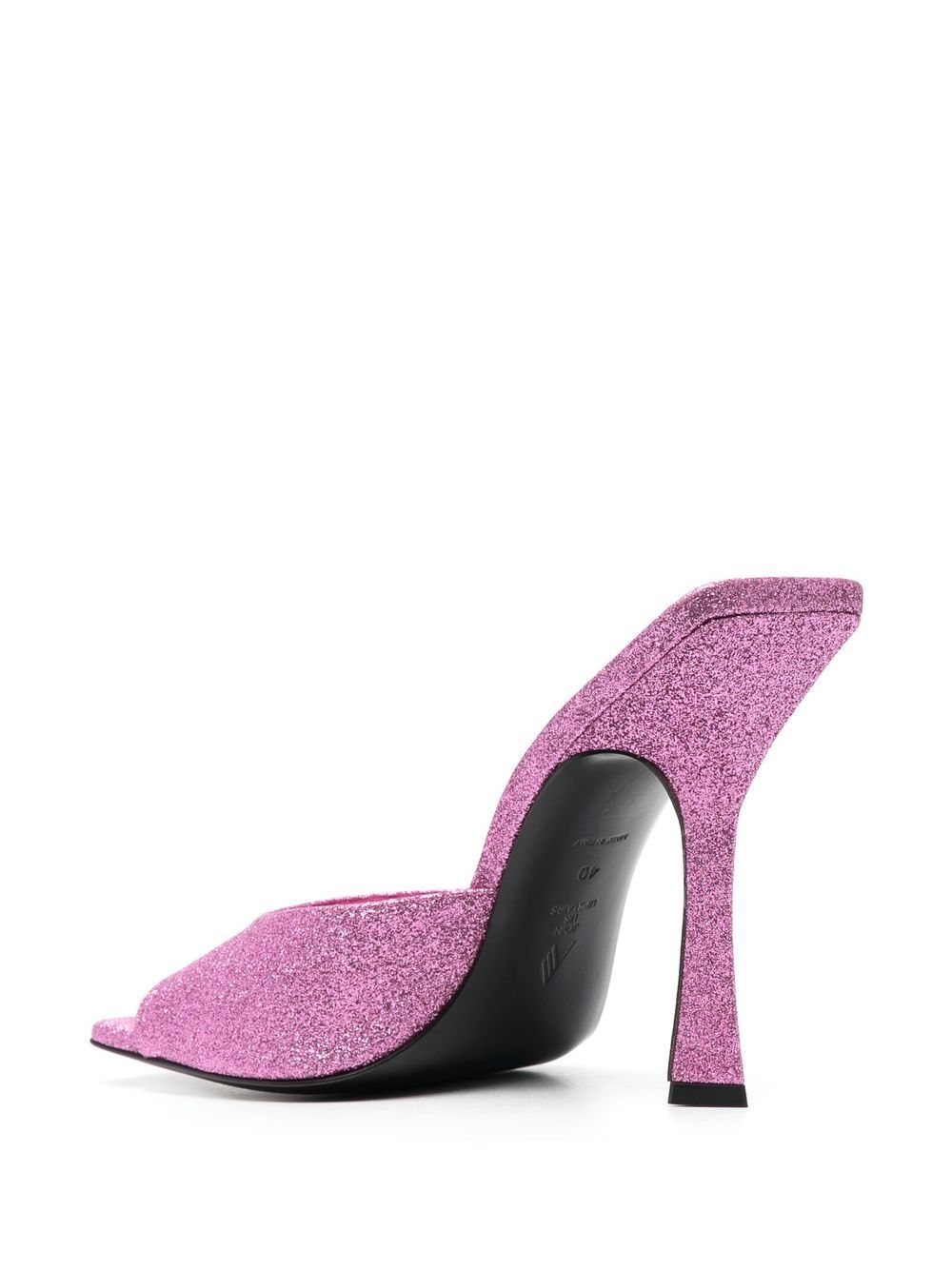 Get cheap The Attico glittered high-heeled mules Women