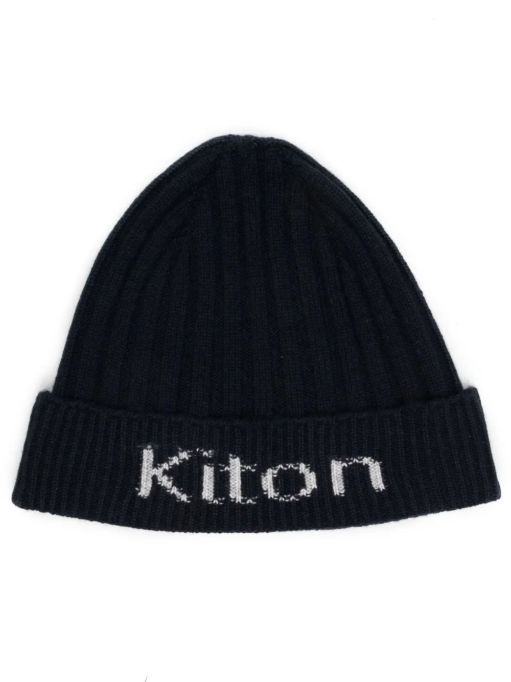 

Kiton gorro tejido de canalé con logo - Azul