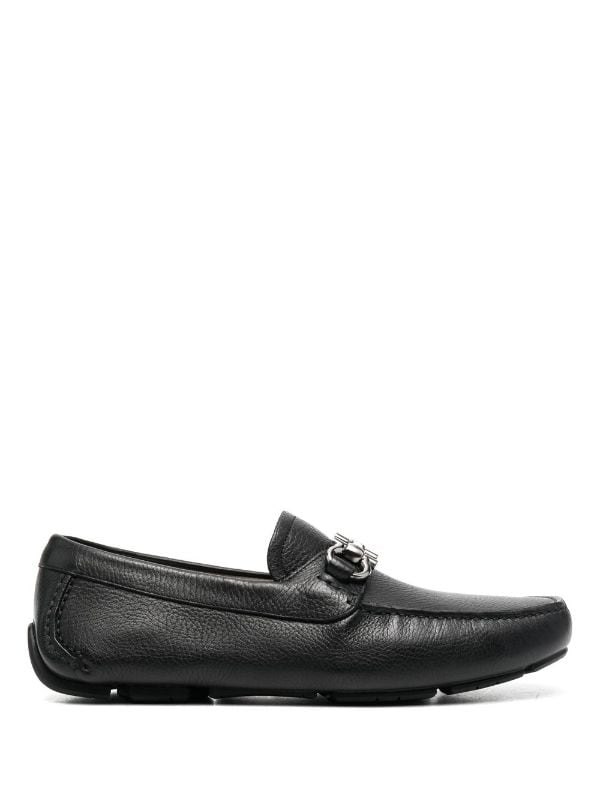 Ferragamo leather slip-on loafers - Black