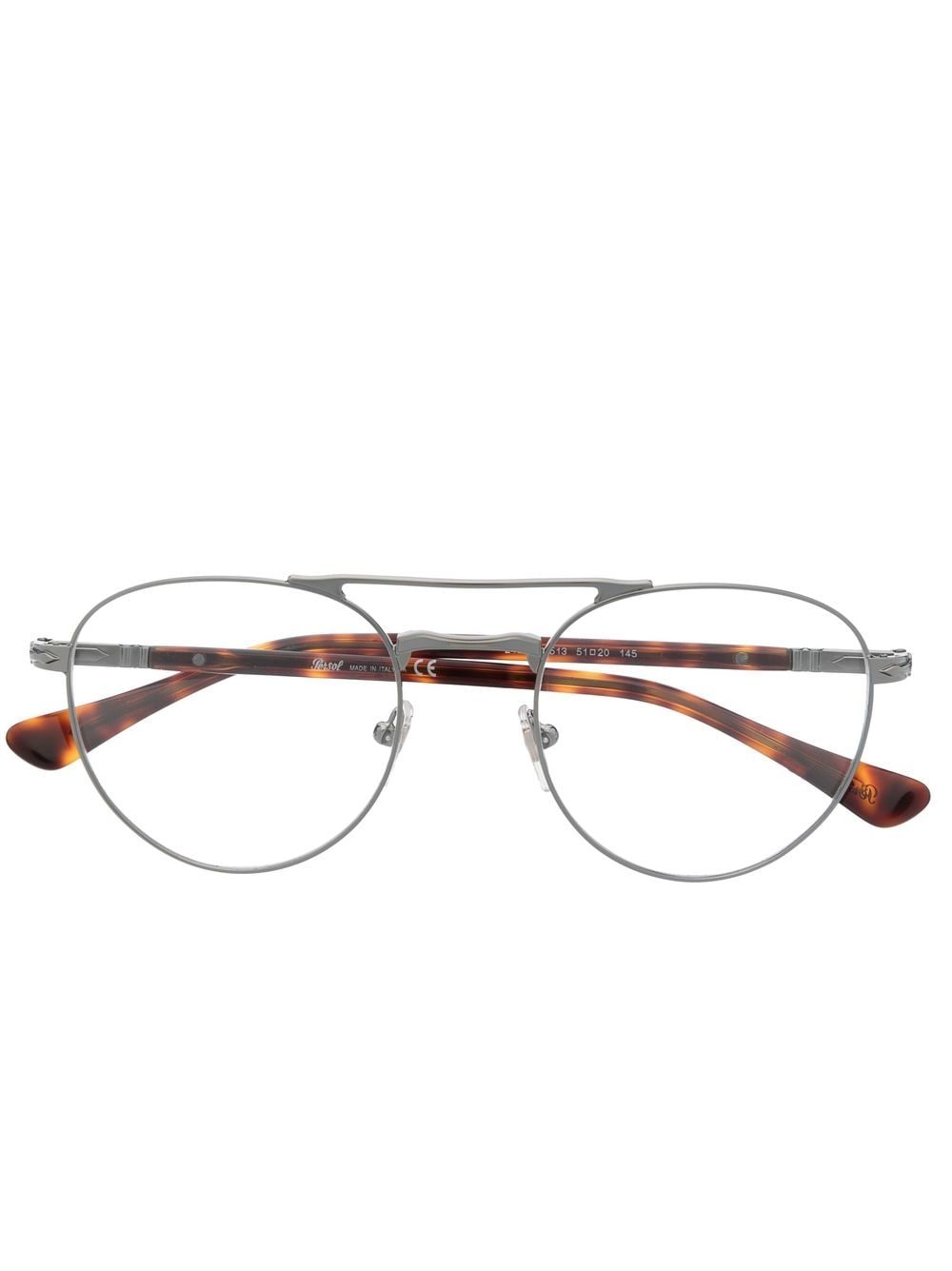 

Persol lentes con armazón aviador de estilo carey - Marrón