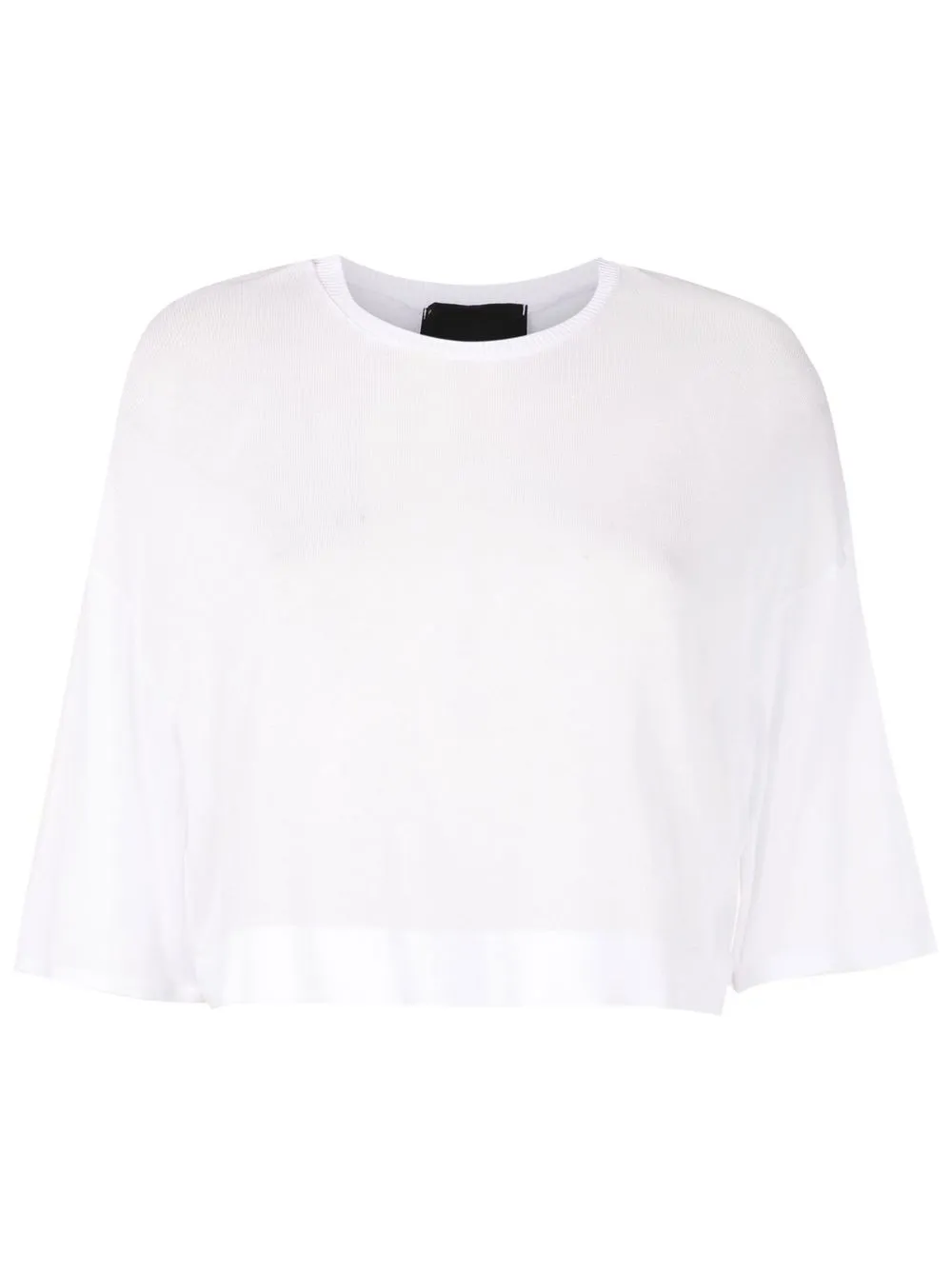 Andrea Bogosian Crew Neck Long-sleeved Top In White