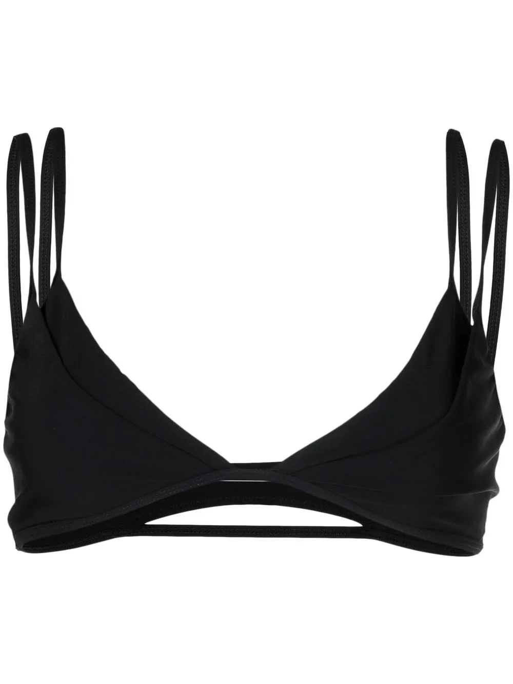 

Christopher Esber Double layered bikini top - Black