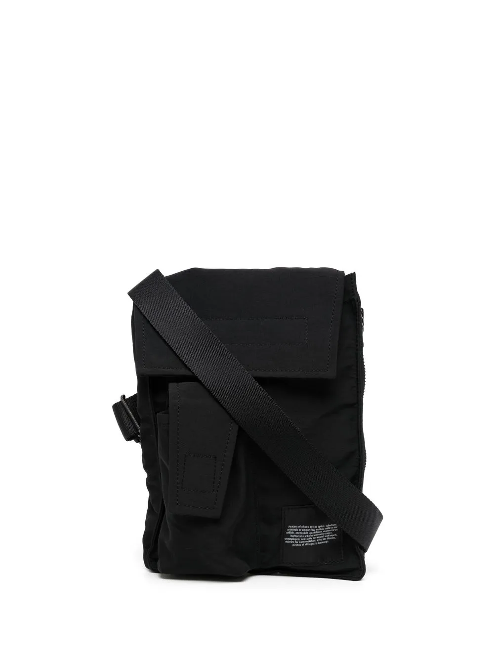 

Julius logo-patch cotton shoulder bag - Black