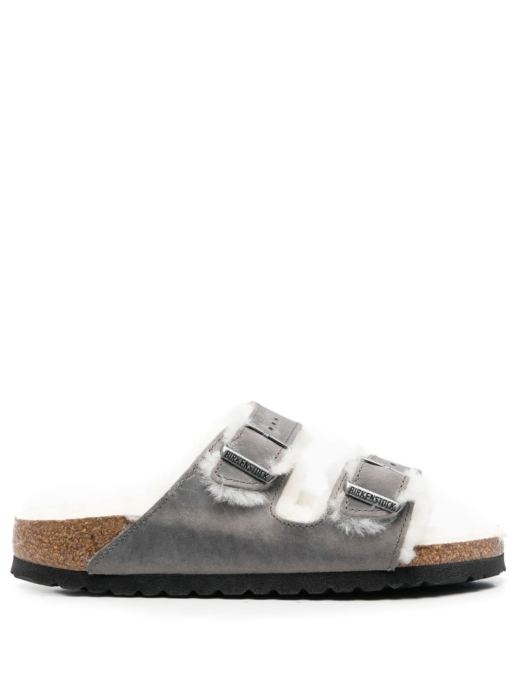 

Birkenstock sandalias con forro texturizado - Gris