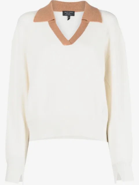 rag & bone suéter con cuello de cachemira