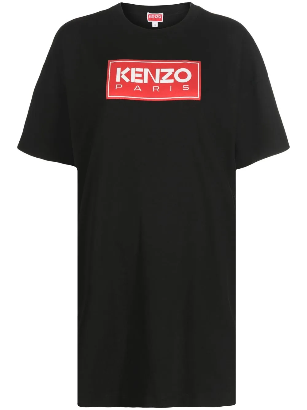 

Kenzo vestido estilo playera con logo estampado - Negro